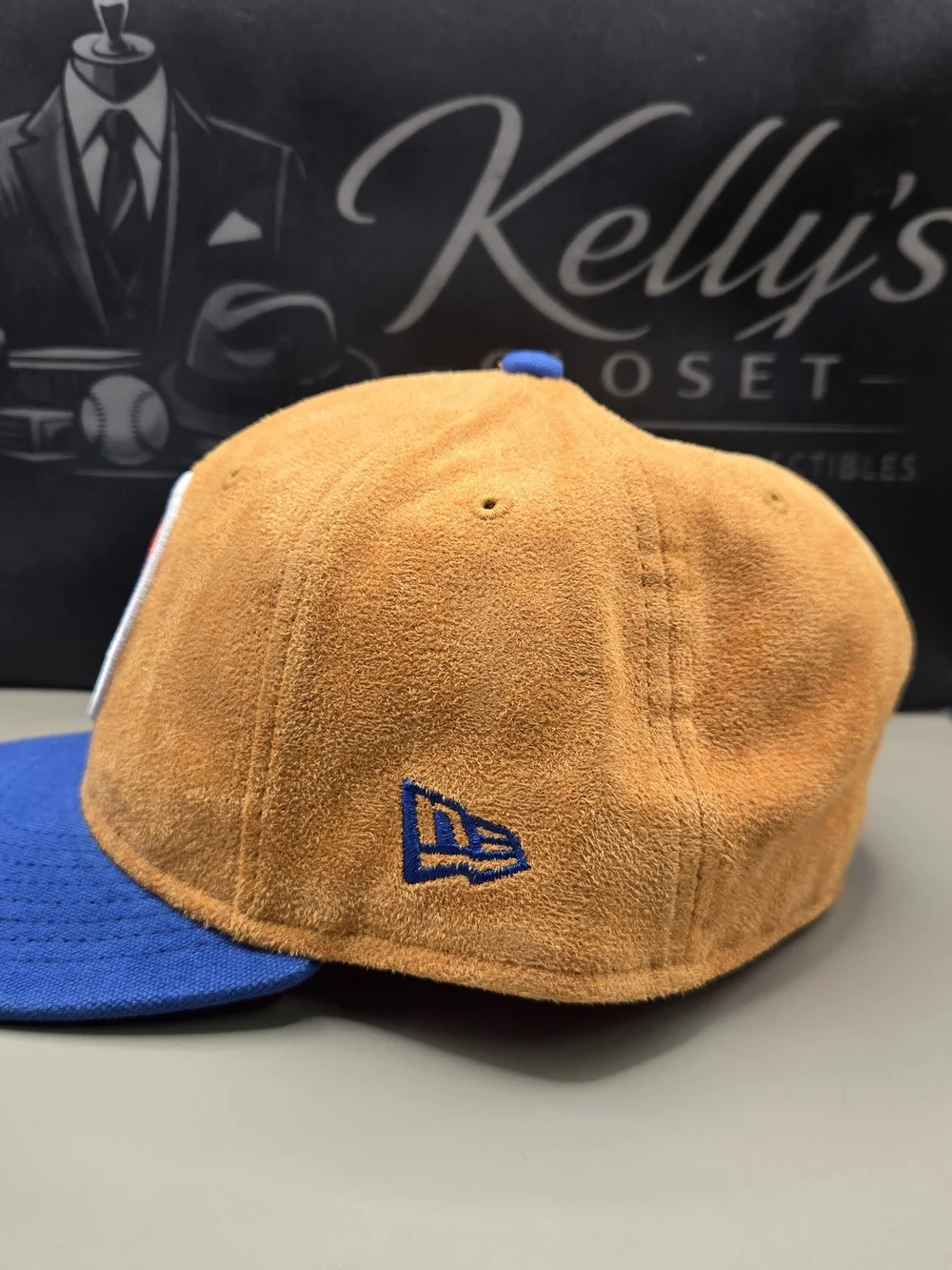 Denver Broncos New Era 59FIFTY Fitted Hat 7 5/8 Suede Orange Throwback Logo NWOT